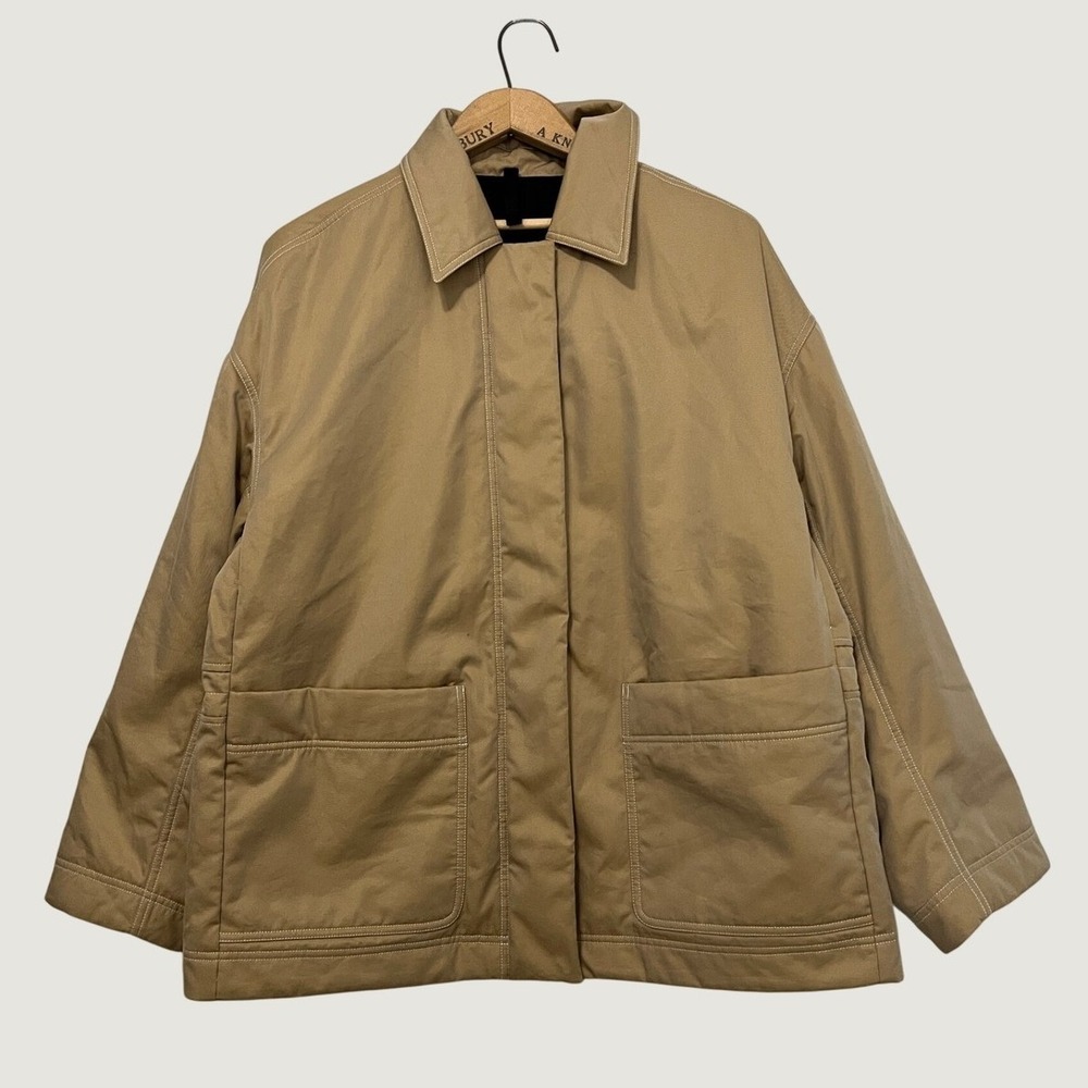 Lululemon Cotton-Blend Twill Insulated Jacket Linen Tan Size 8 Womens M